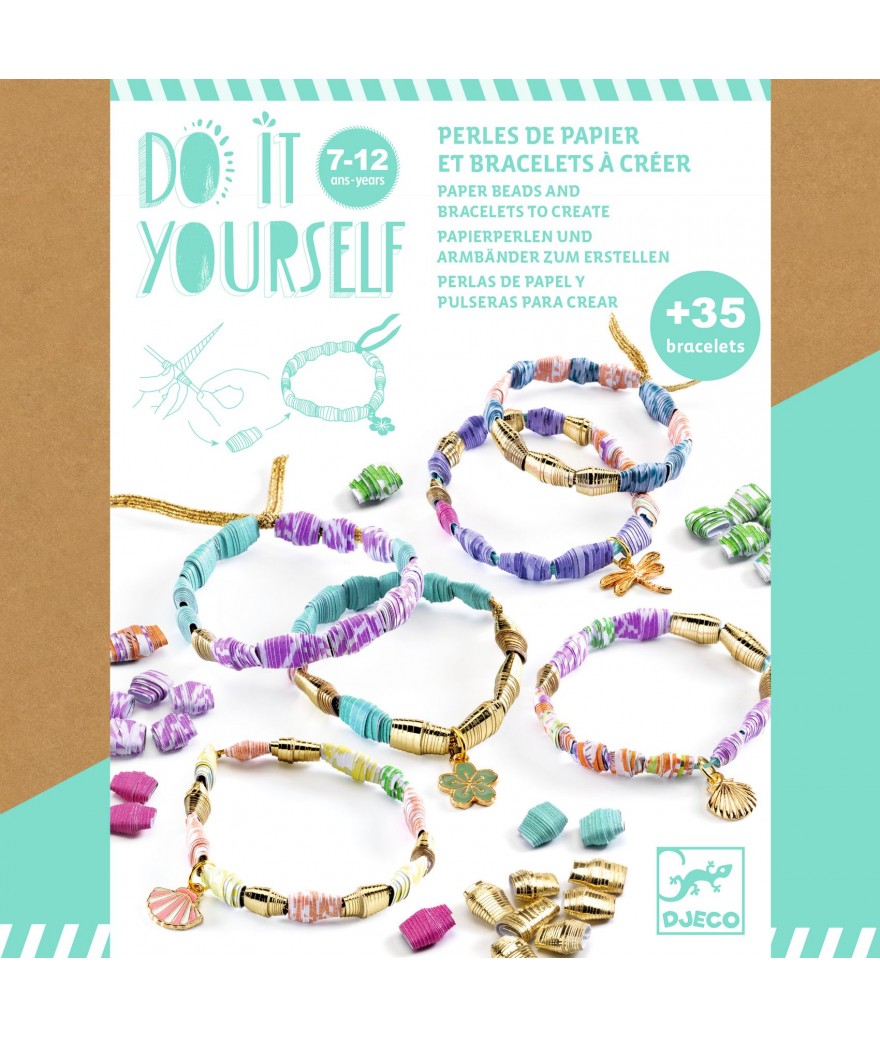Do It Yourself Paper Beads and bracelets to create