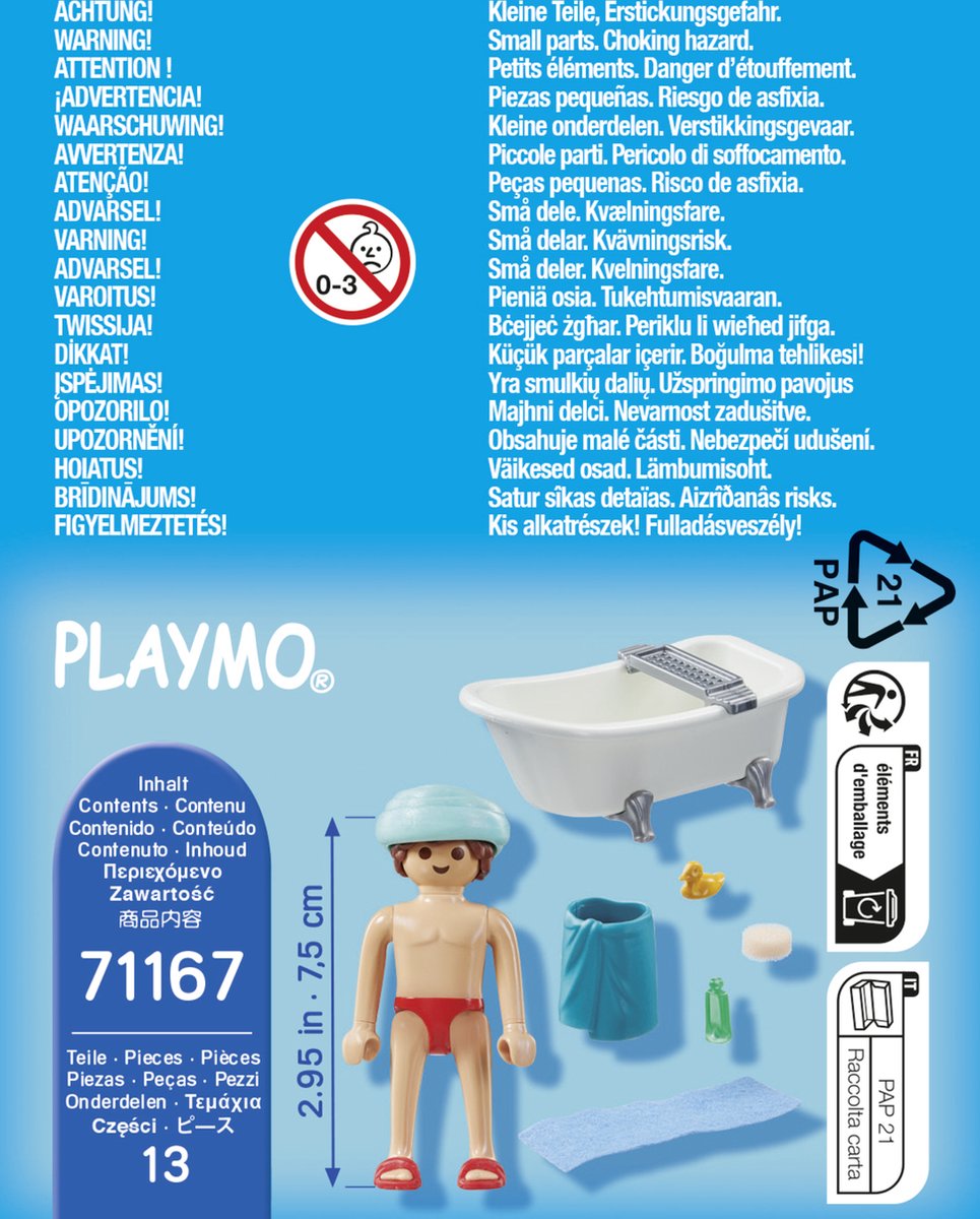 PLAYMOBIL Special plus Man in badkuip - 71167