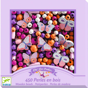 Djeco Houten kralen. Vlinders