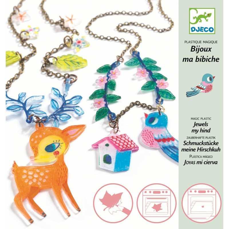 Djeco Magisch plastic - Sieraden het hert en de vogel