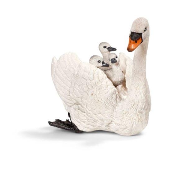Schleich Knobbelzwaan met kuikens