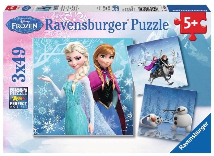 Puzzel Disney Frozen - Avontuur in Winterland ( 3 x 49)