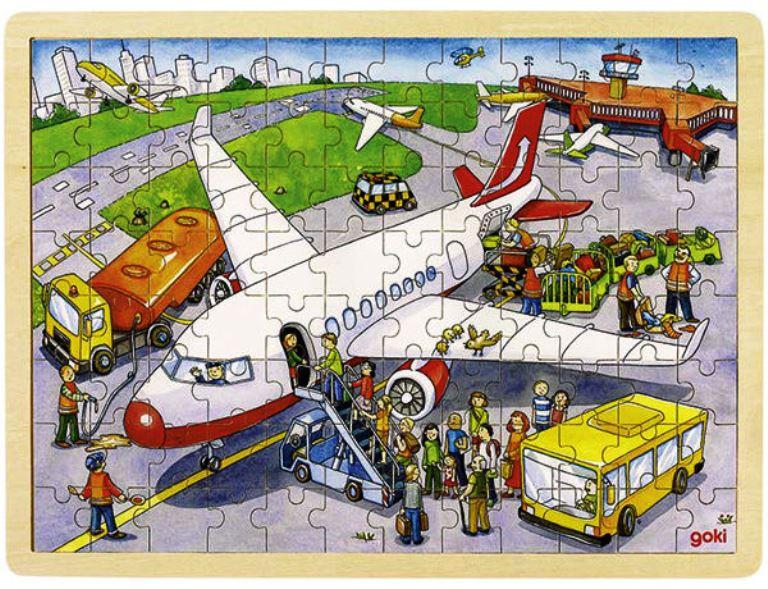Goki Puzzel Op de vlieghaven