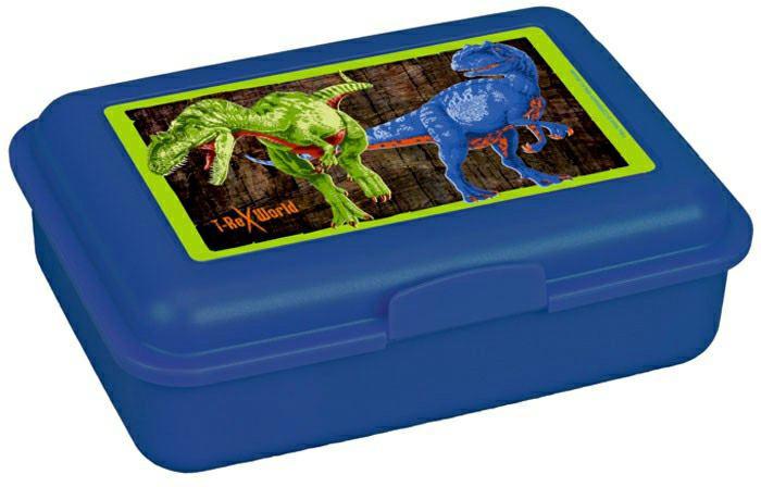 Lunchbox klein blauw T-Rex World