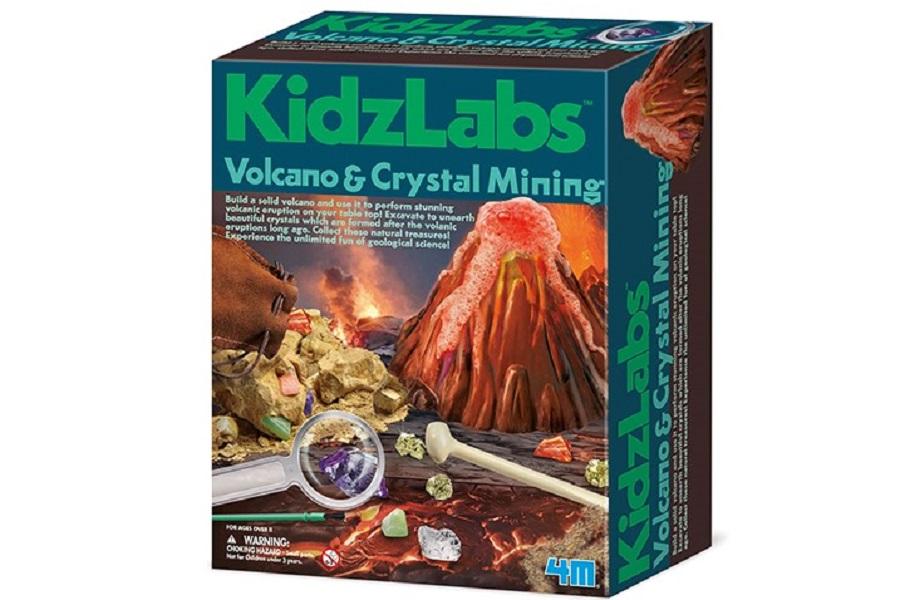 4M Kidzlabs Combo Pack - Volcano & Crystal Mining