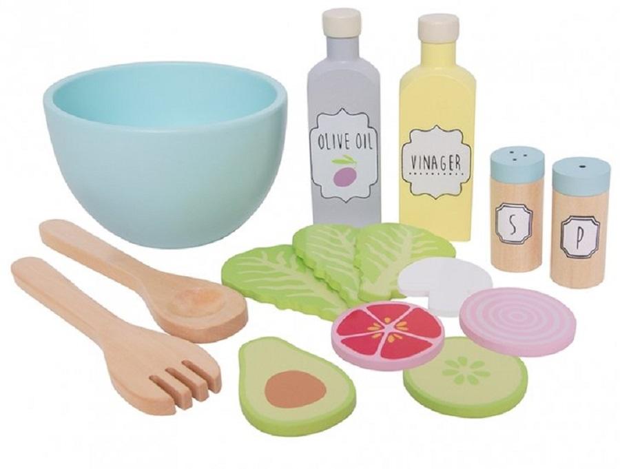 Houten speelset salade