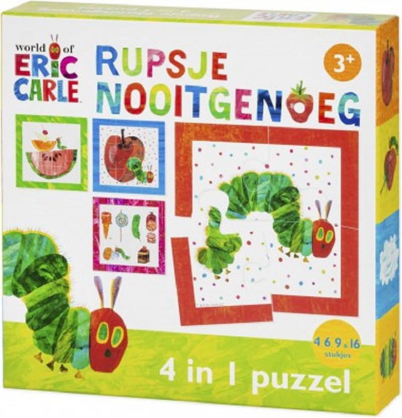 Rupsje Nooitgenoeg 4 in 1 puzzel (4,6,9 & 16 st.)