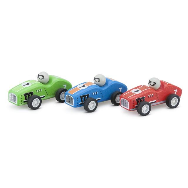 New Classic Toys - Voertuigenset -3 pull back race auto's - nostalgie