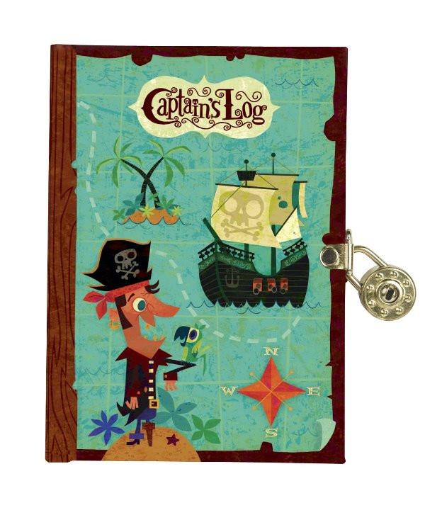 Mudpuppy Piraten dagboek met slotje.