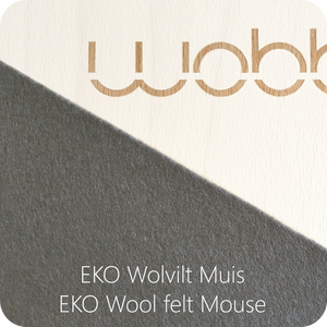 Wobbel Original linnen-whitewash vilt Muis