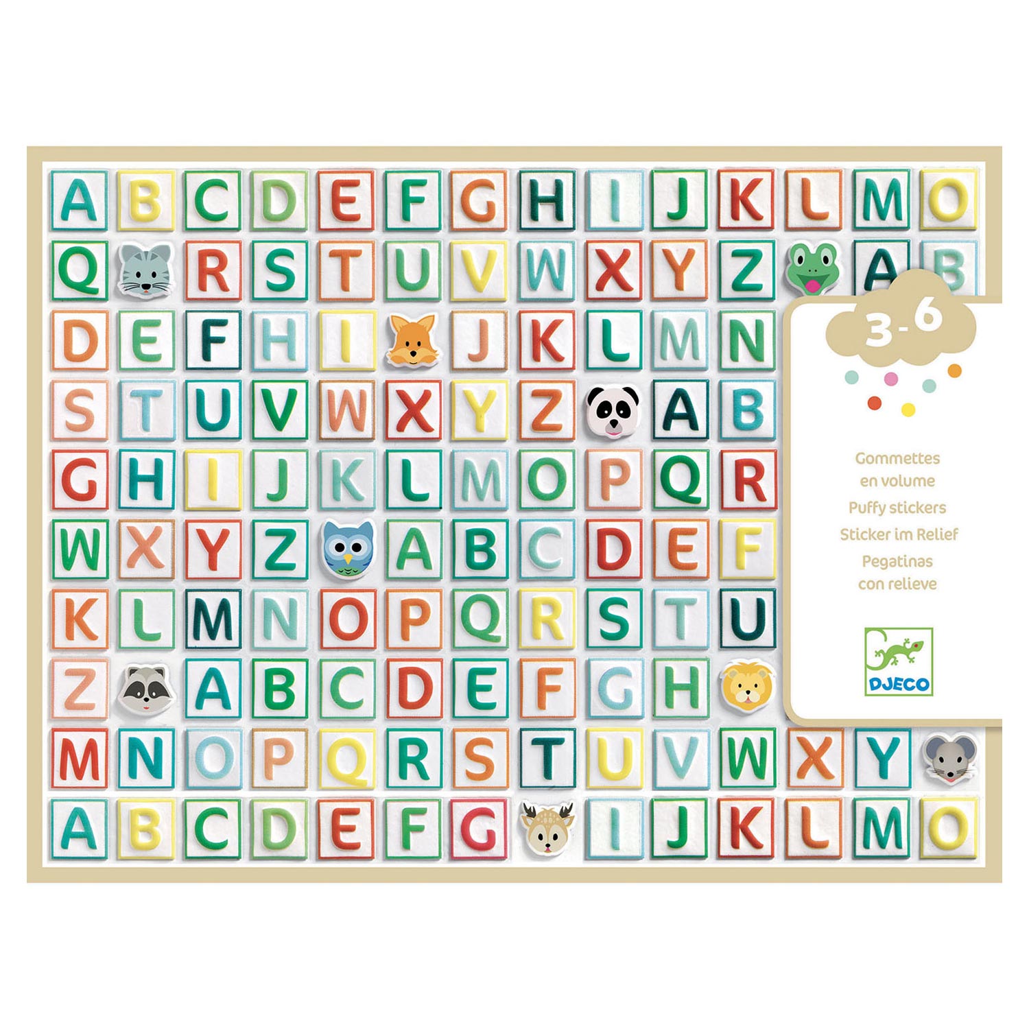 Djeco Puffy stickers - Alfabet