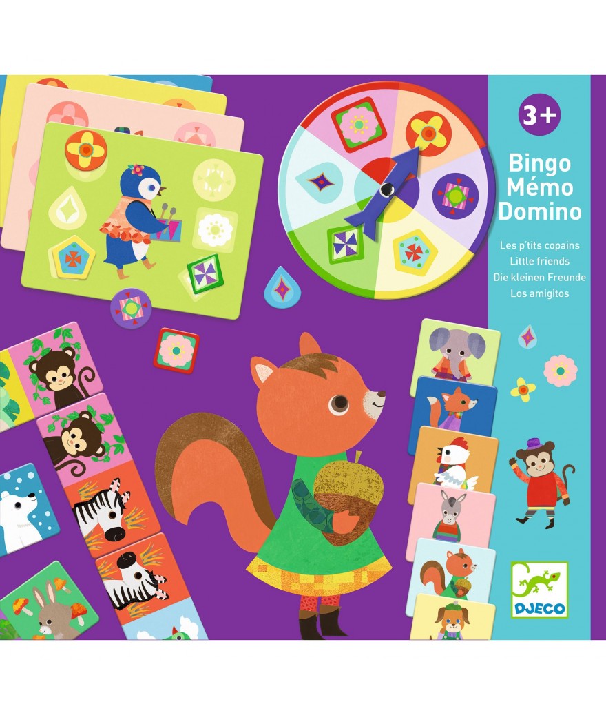 Bingo-Mémo-Domino - Kleine vrienden