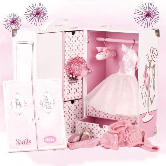 Kledingkast met chique kledingset voor 45-50cm - Götz poppen