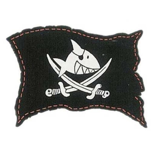 Kapitein Sharky letter vlag (zelfklevend)