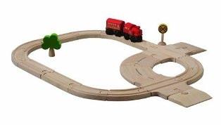 PlanToys Weg- en Spoorset - standaard