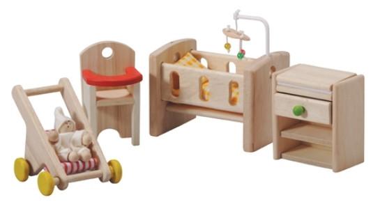 PlanToys Poppenhuis Babykamer set