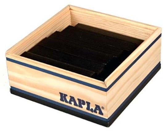 Kapla Kistje met 40 plankjes (zwart)