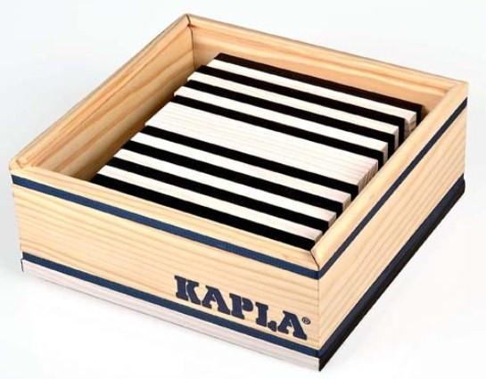 Kapla Kistje met 40 plankjes (zwart/wit)