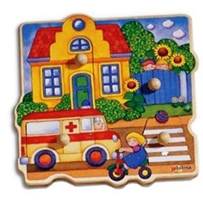 Knoppuzzel - in de stad - Ambulance