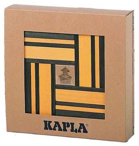 Kapla Doos met 40 plankjes (groen/geel)