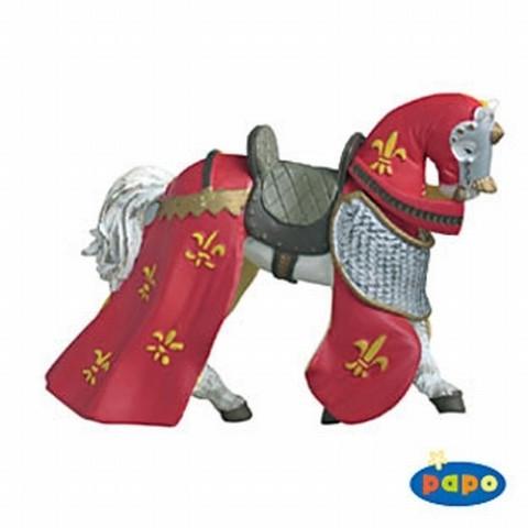 Papo Paard (geel/rood gedrapeerd)