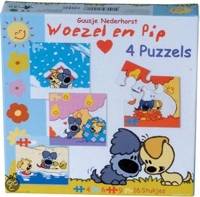 Woezel en Pip 4 in 1 puzzel
