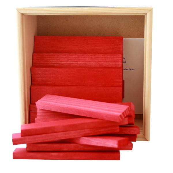 Kapla Kistje met 40 plankjes (rood)