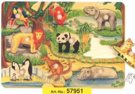 Steekpuzzel : IN DE ZOO