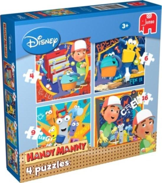 Jumbo Puzzel Handy Manny  4 in 1