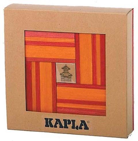Kapla Doos met 40 plankjes (rood/oranje)