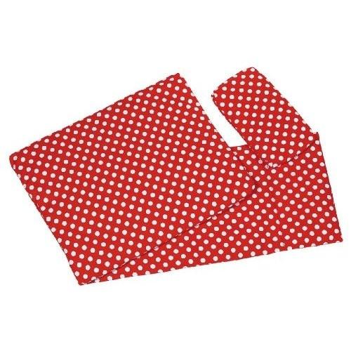 Goki Poppenbeddengoed Rood met witte stippen