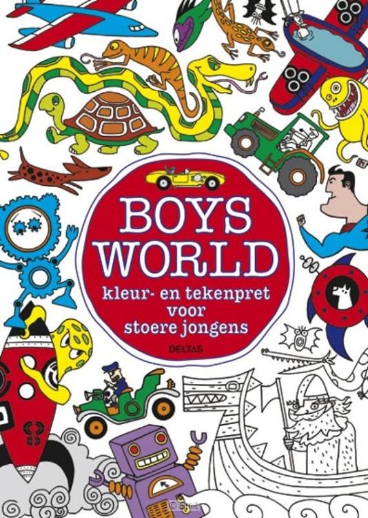 Boek - Boys World kleur -en tekenpret