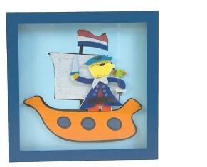 Tra Wanddecoratie Piraat met Boot