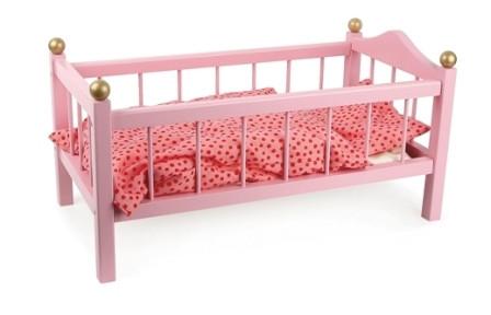 Poppenbed roze met beddengoed