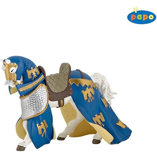 Papo Paard (geel/blauw gedrapeerd)