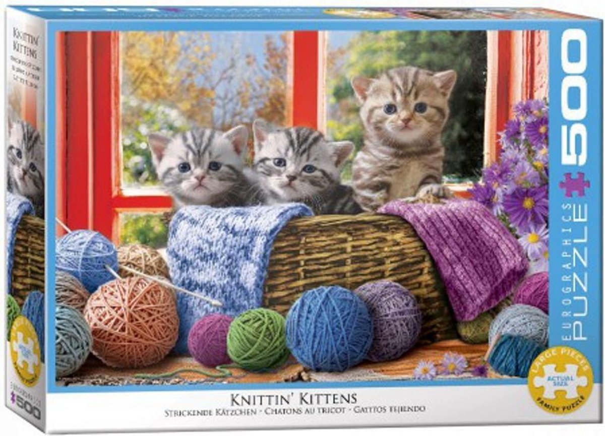 Puzzel Knittin' Kittens (500 st)