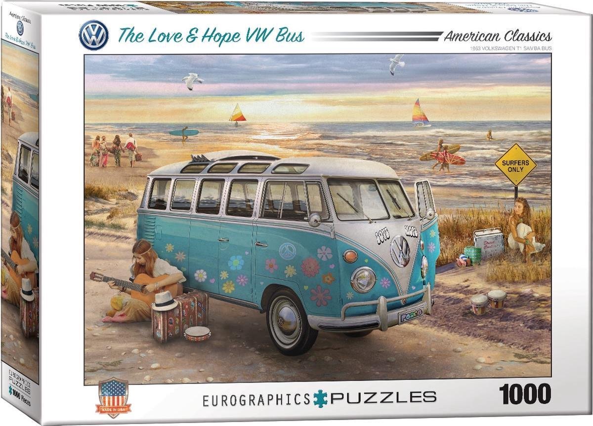 Puzzel The Love & Hope VW Bus (1000 st)