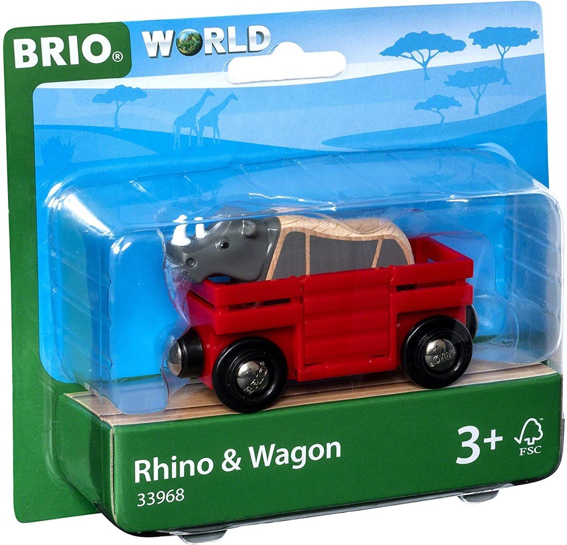 Wagon met neushoorn - Brio