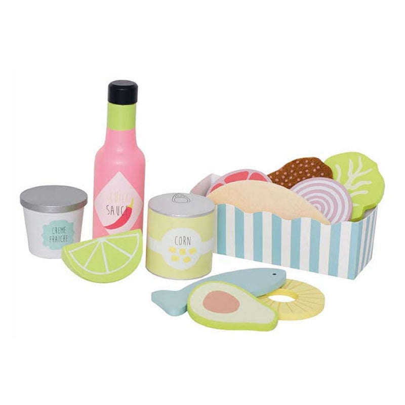 Houten speelset taco's maken (13-delig)