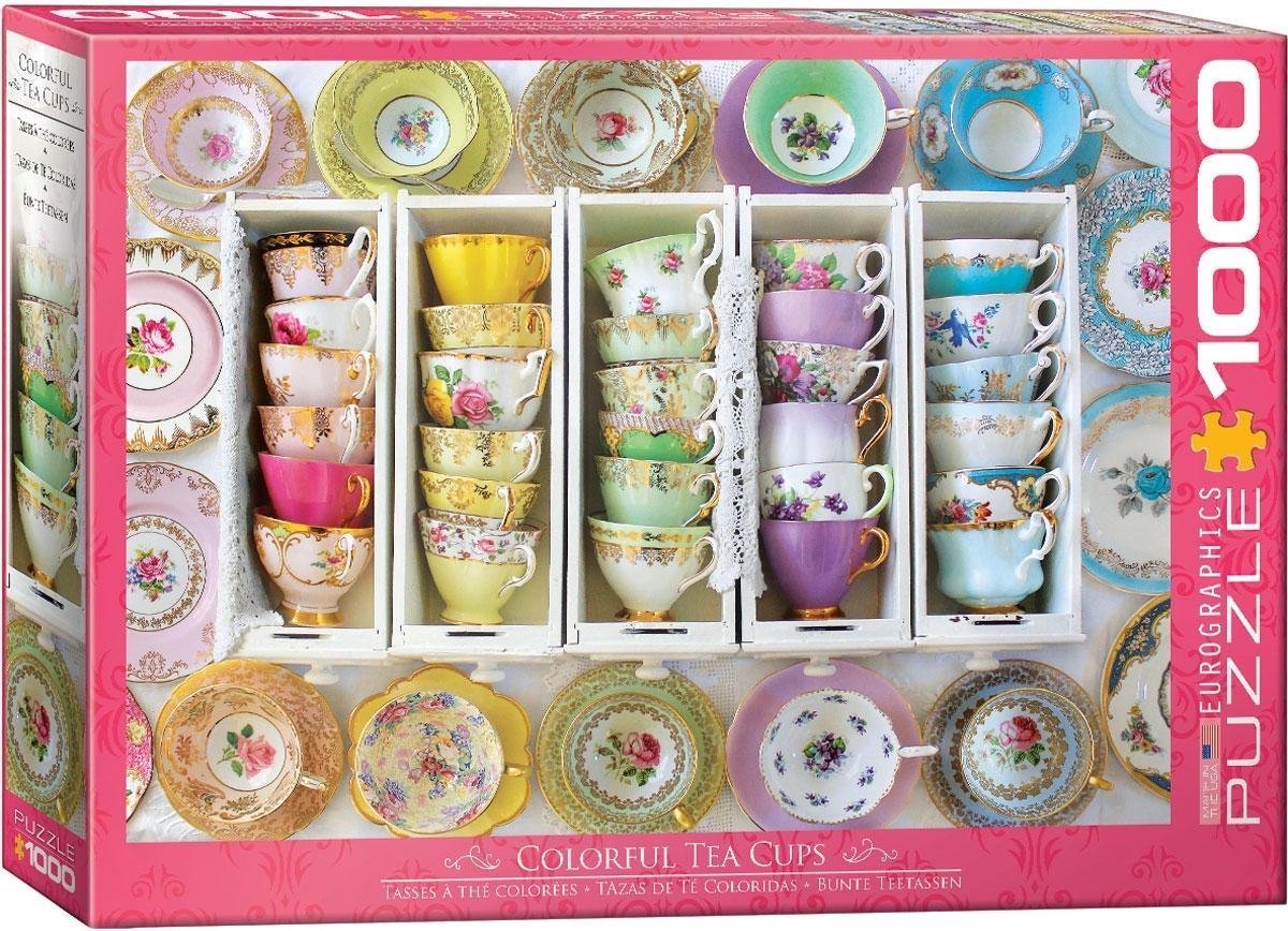 Puzzel Colorful Tea Cups