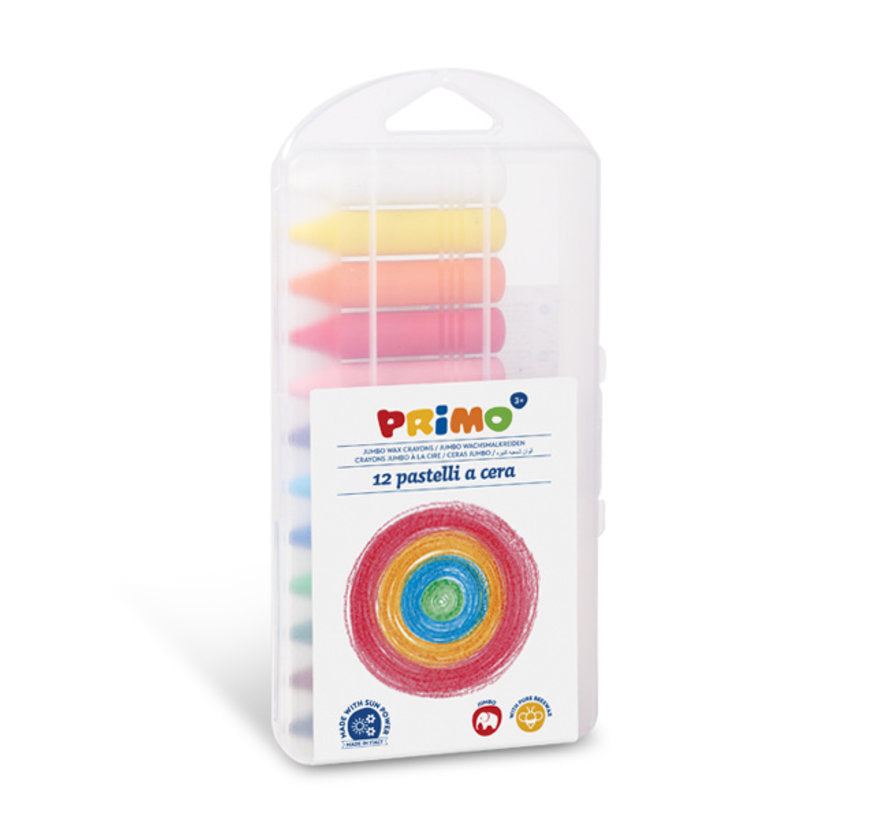 Waskrijt 12 stuks Supersoft 3-zijdig in box